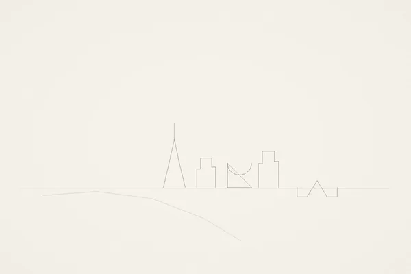 Minimal pencil outline of Atlanta
