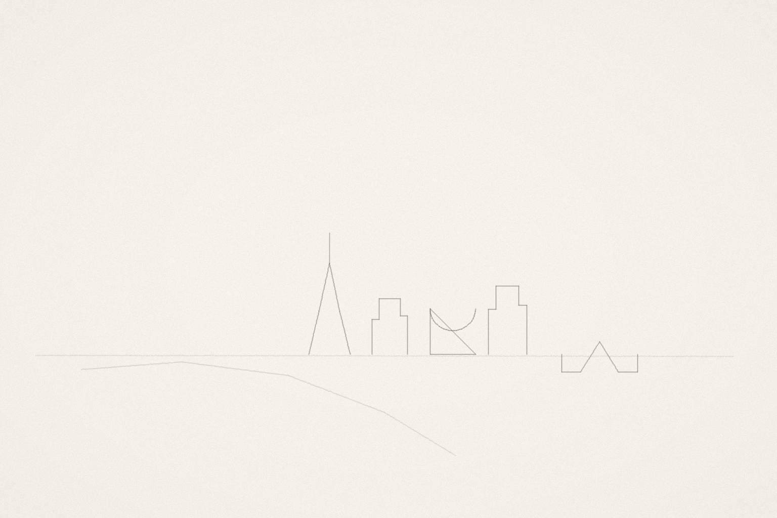 Minimal pencil outline of Atlanta