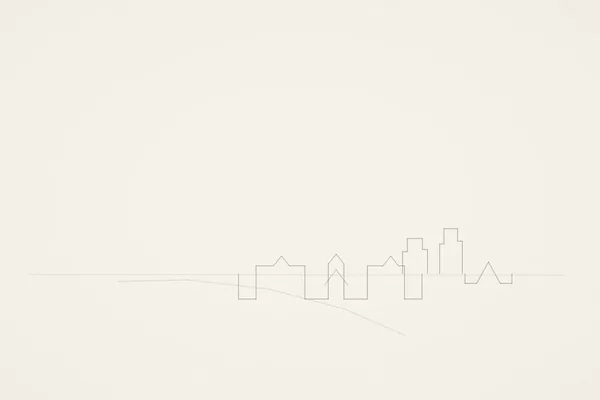 Minimal pencil outline of Bengaluru