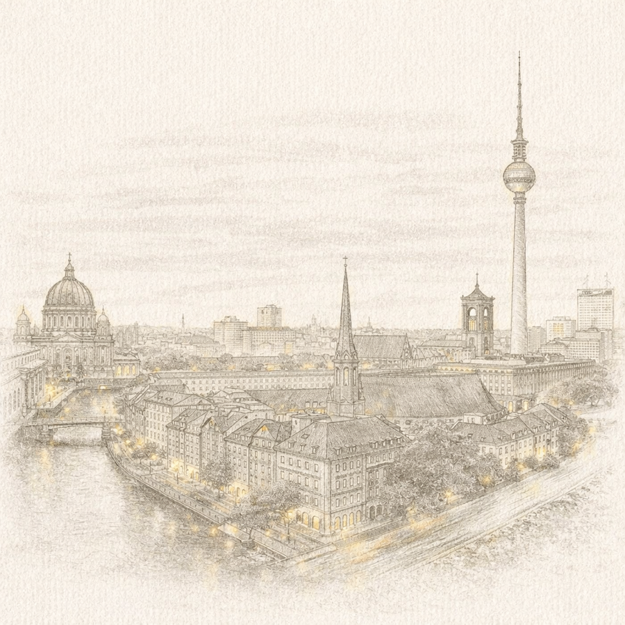 Illustration of Berlin cityscape