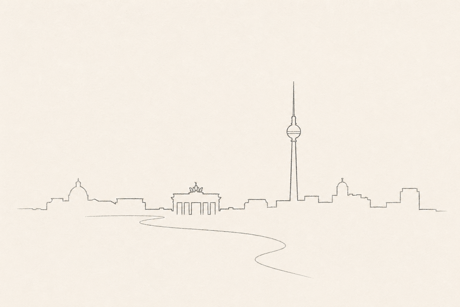 Minimal pencil outline of Berlin