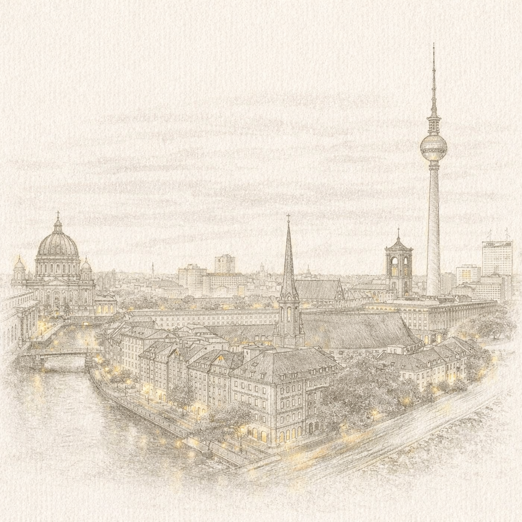 Illustration of Berlin cityscape
