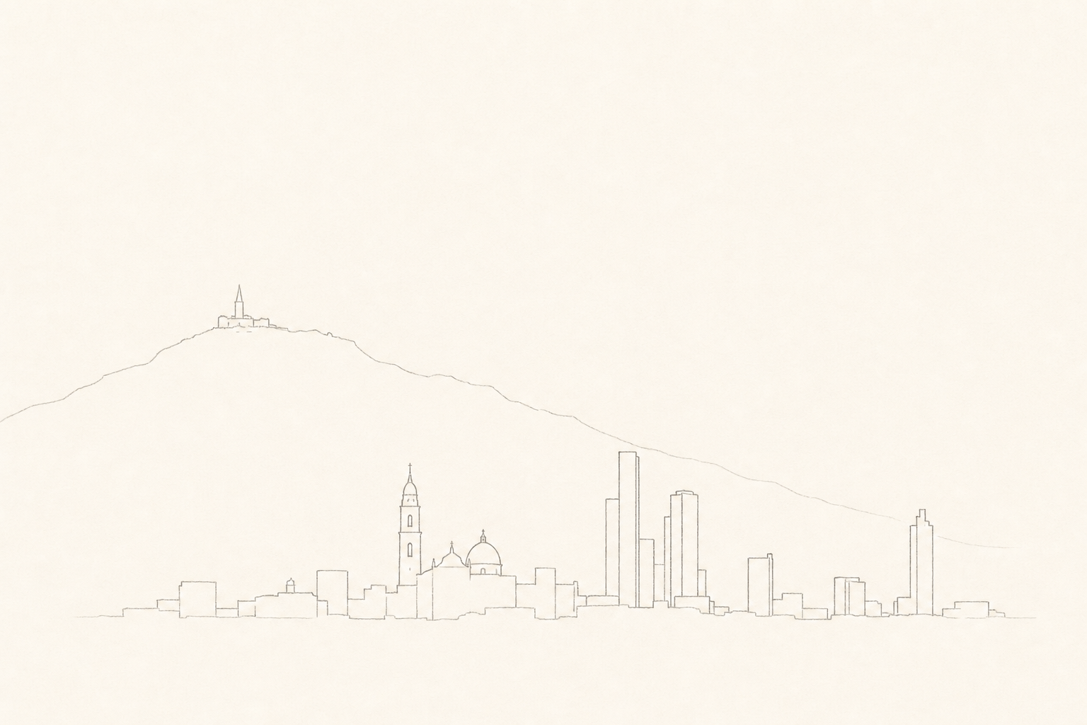 Minimal pencil outline of Bogotá