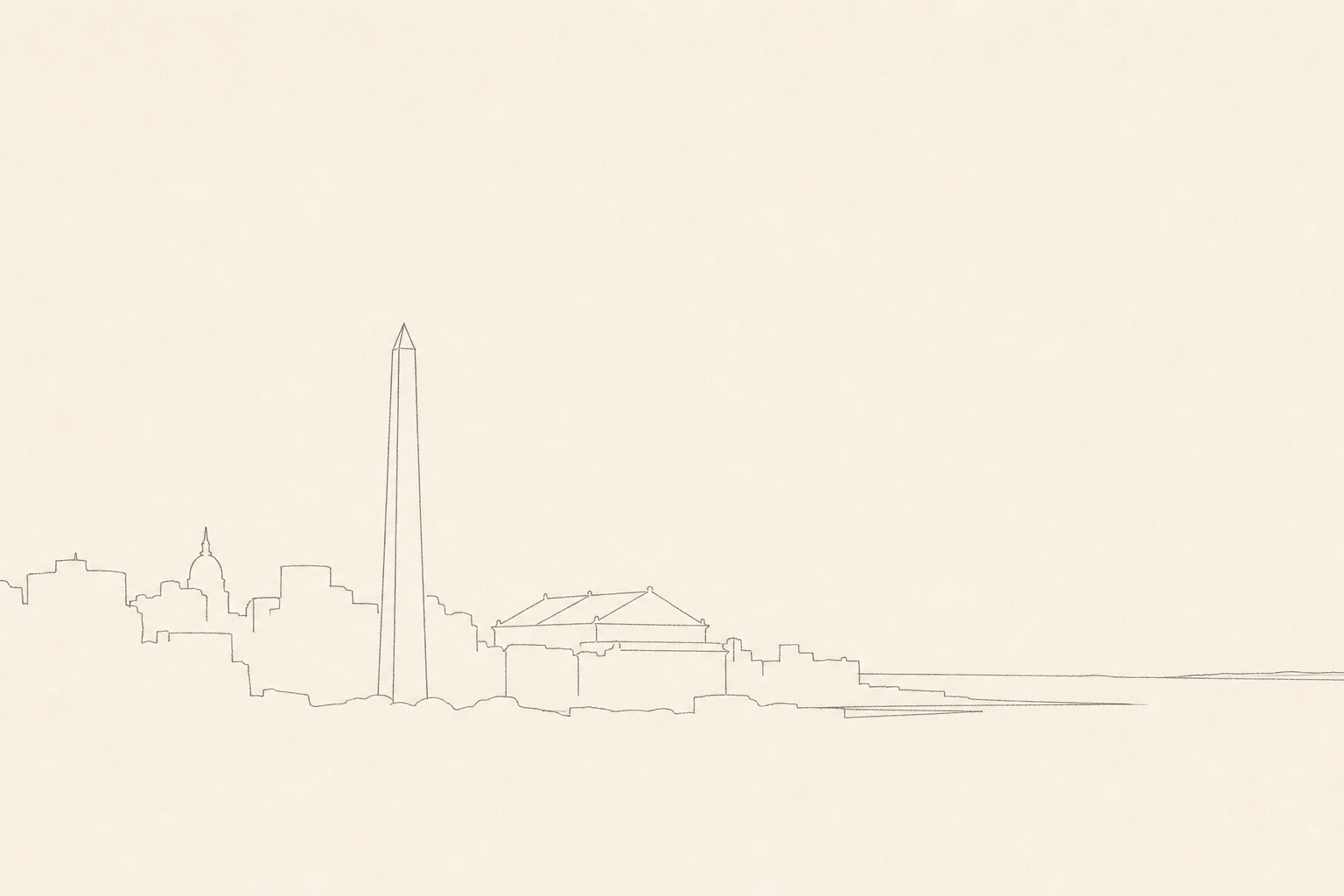 Minimal pencil outline of Buenos Aires