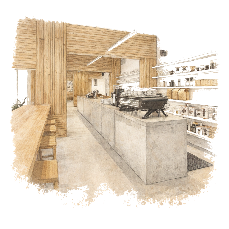 Café Místo illustration