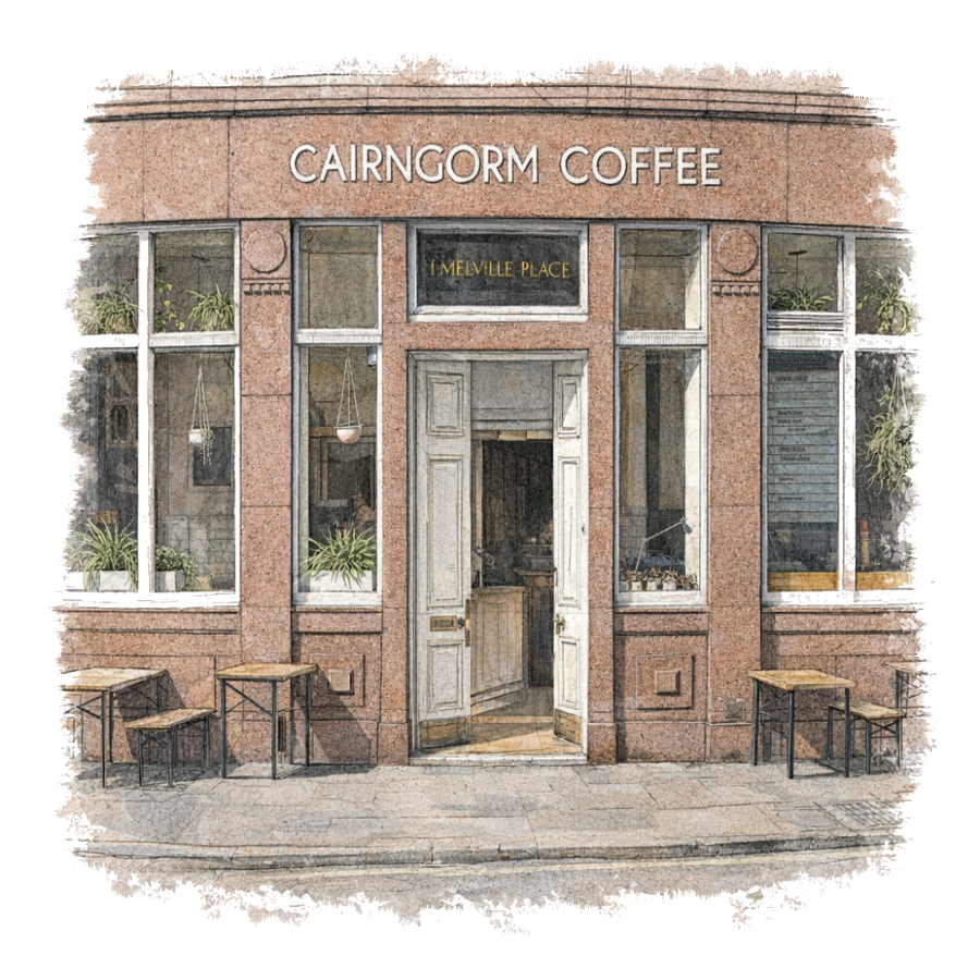 Cairngorm Coffee, Melville Place — illustration
