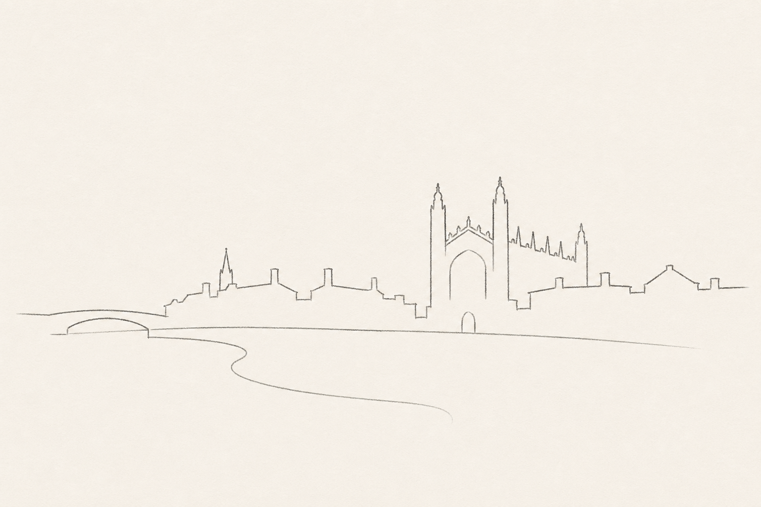 Minimal pencil outline of Cambridge