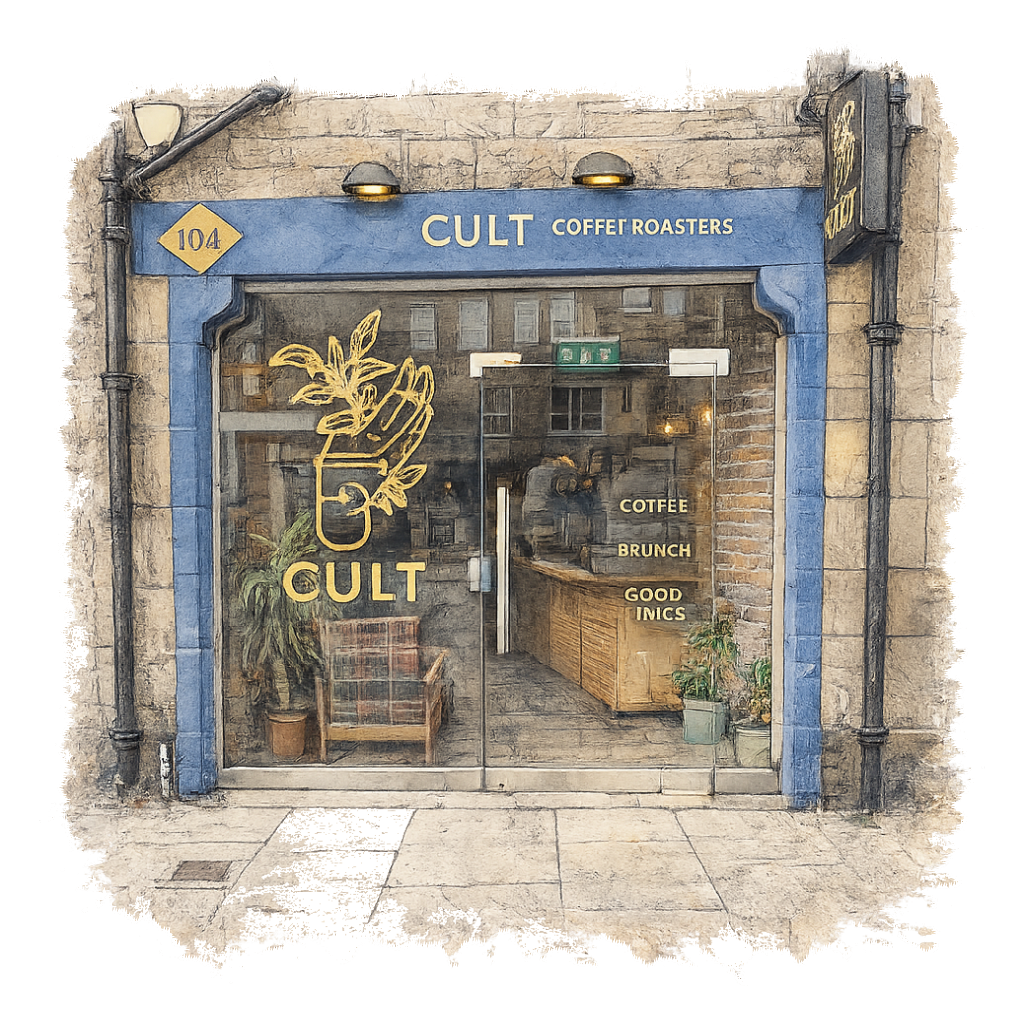 Cult Coffee Roasters in Edinburgh — illustration