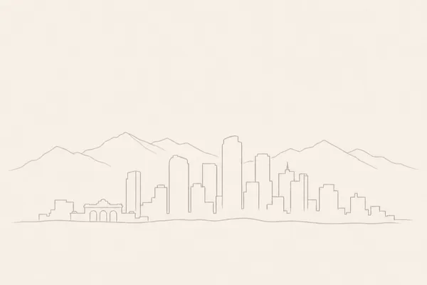 Minimal pencil outline of Denver