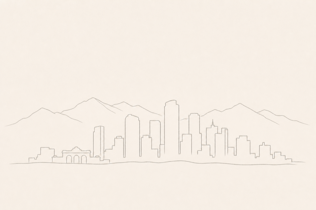 Minimal pencil outline of Denver