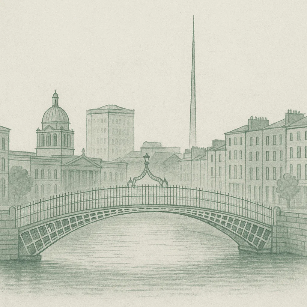 Illustration of Dublin Georgian doors