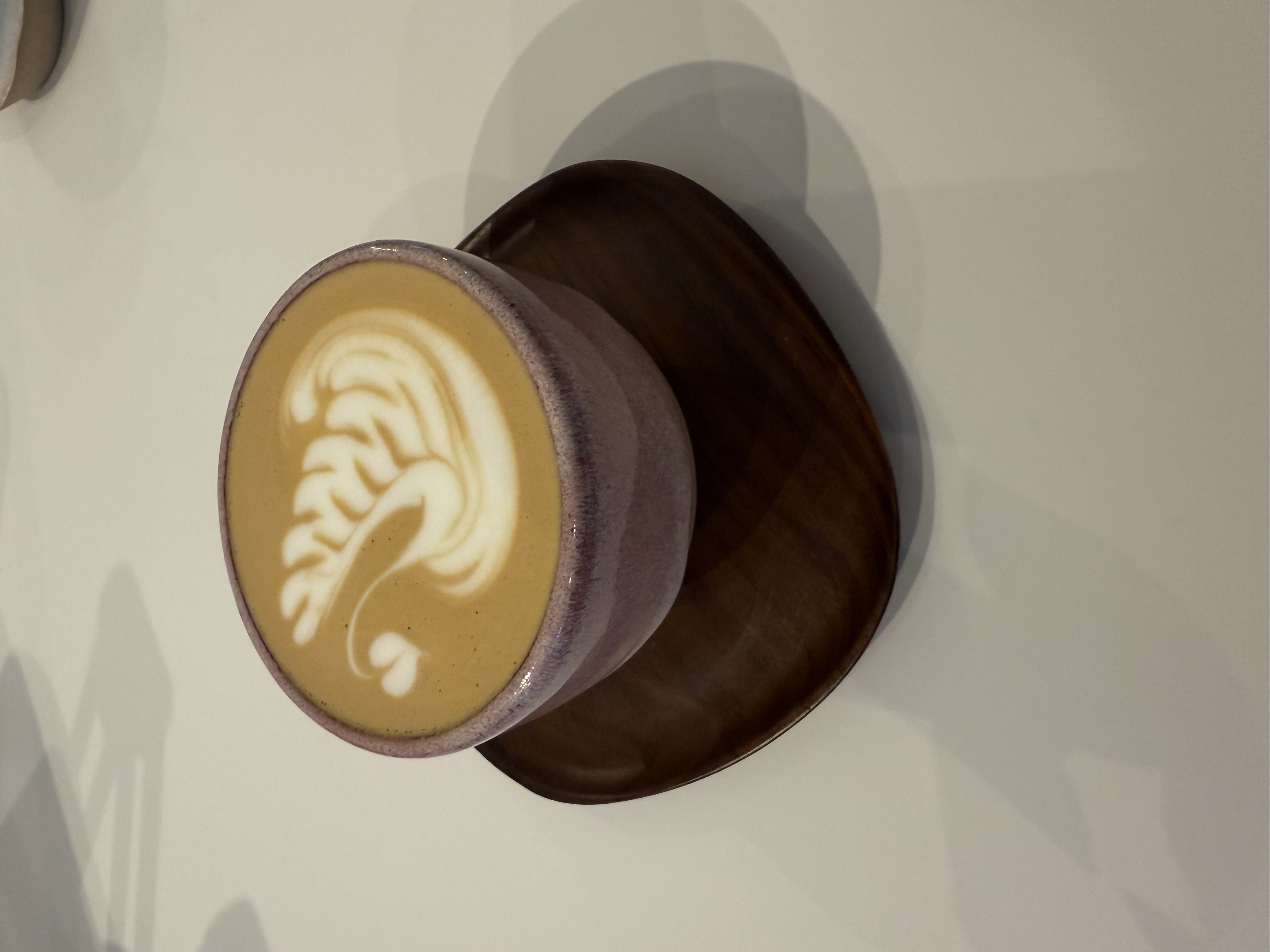 Cortado in a handmade ceramic cup
