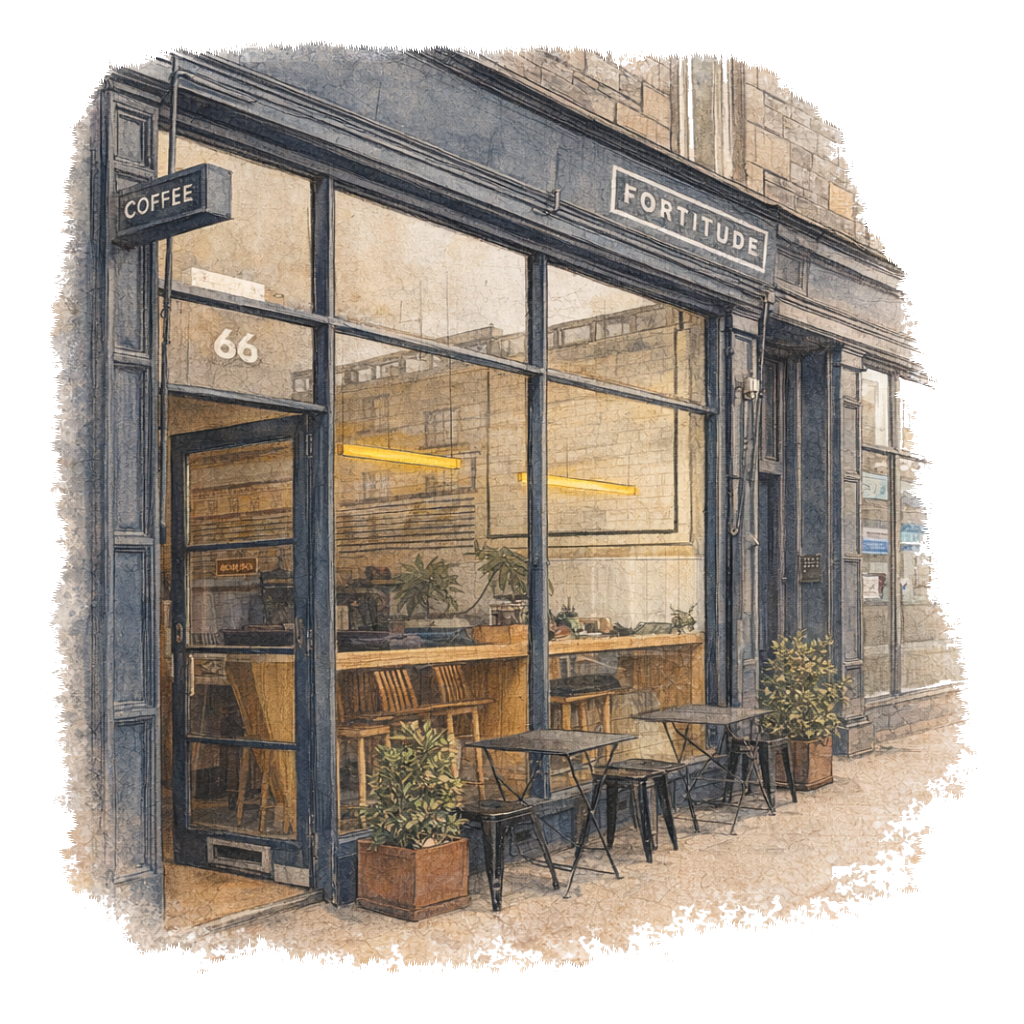 Fortitude Coffee Stockbridge, Edinburgh — illustration