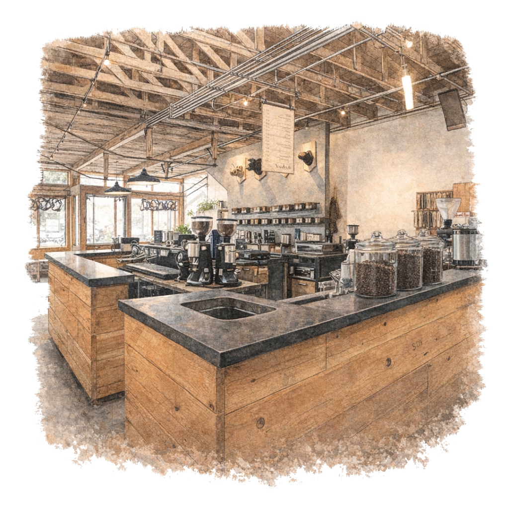 Four Barrel Coffee - illustration