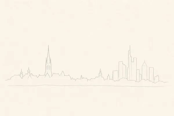 Minimal pencil outline of Frankfurt