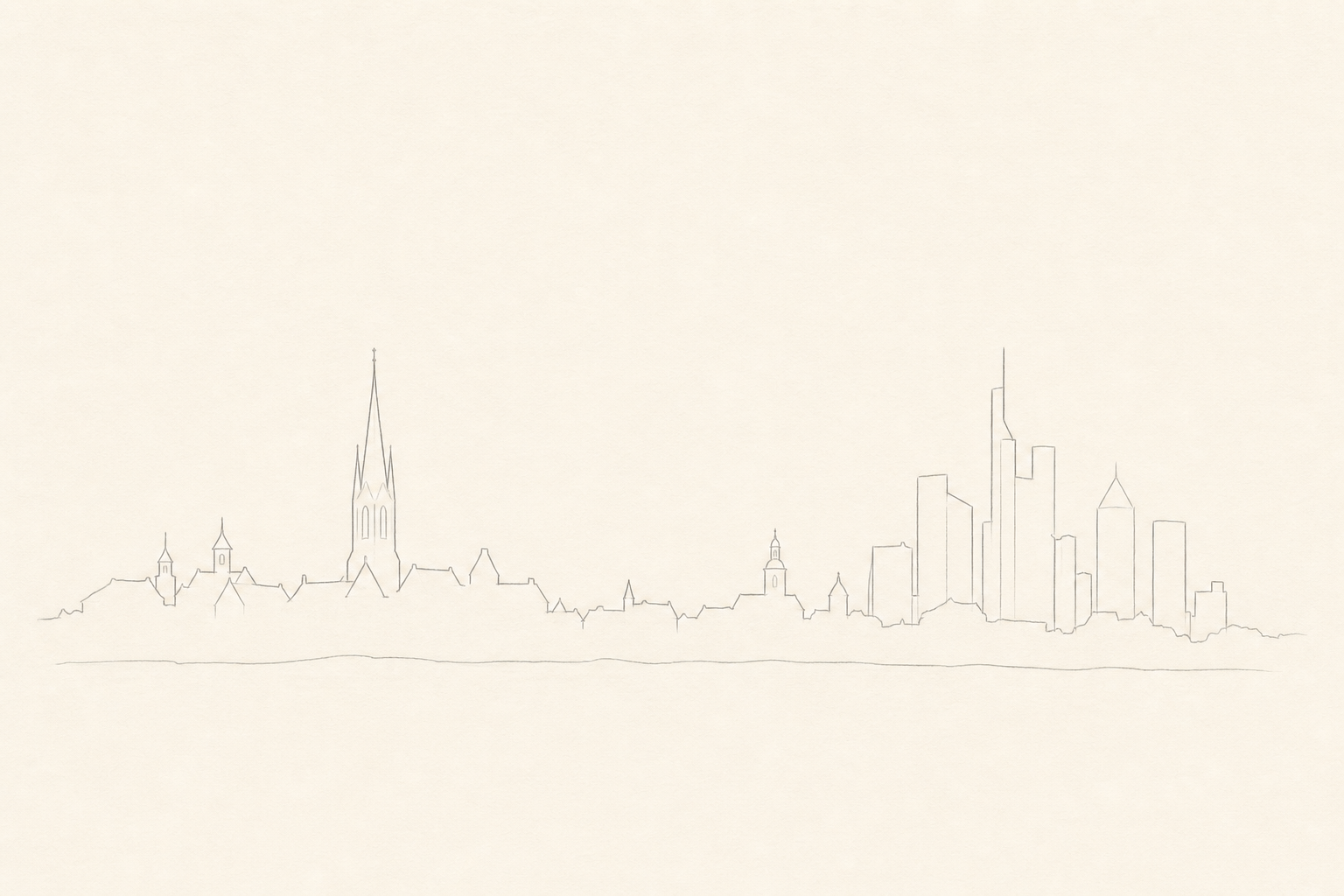 Minimal pencil outline of Frankfurt