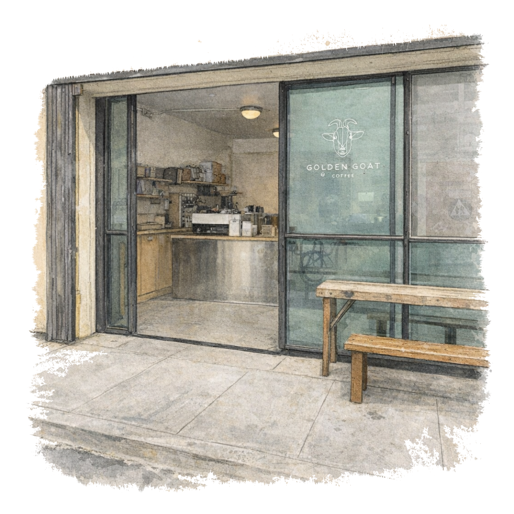 Golden Goat Coffee - illustration