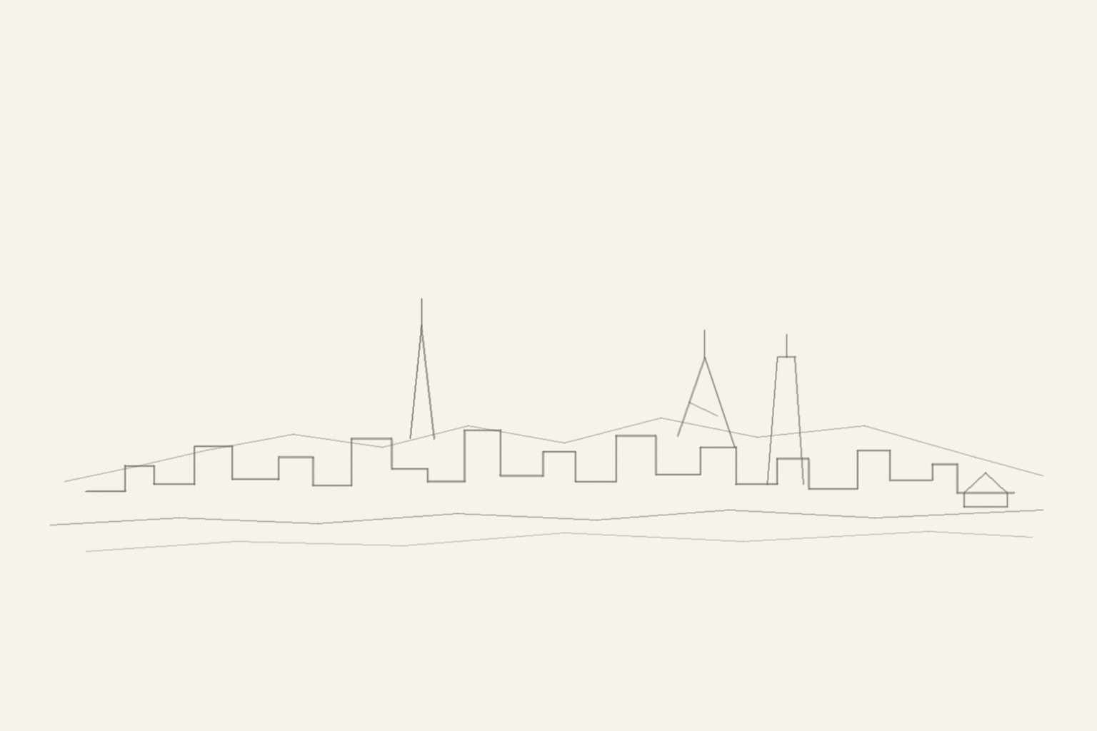 Minimal pencil outline of Hong Kong