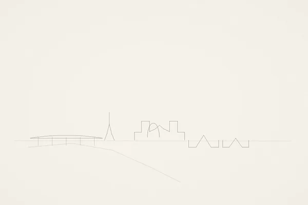 Minimal pencil outline of Lyon
