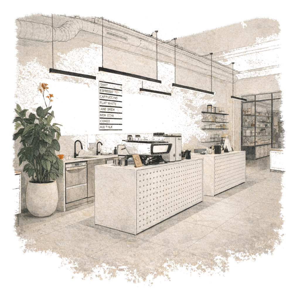 Mazelab Coffee Prague illustration