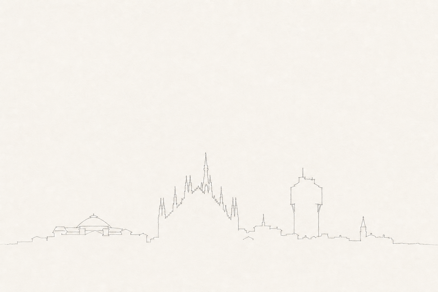 Minimal pencil outline of Milan