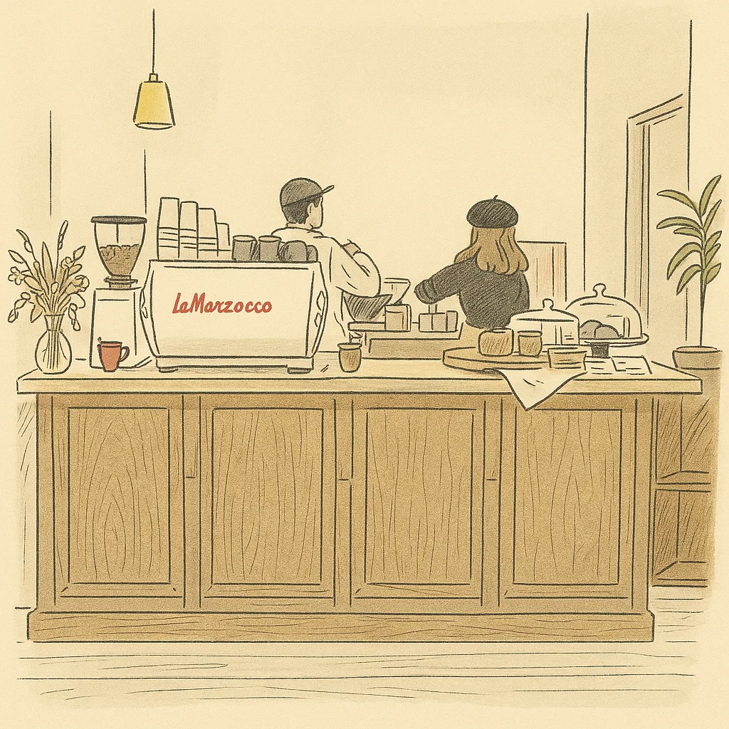 Nagare coffee illustration