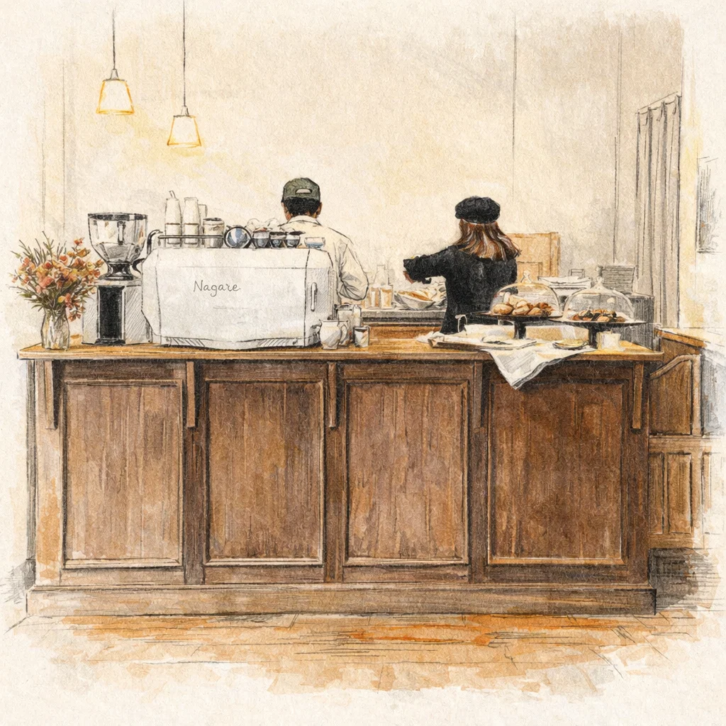 Nagare coffee illustration