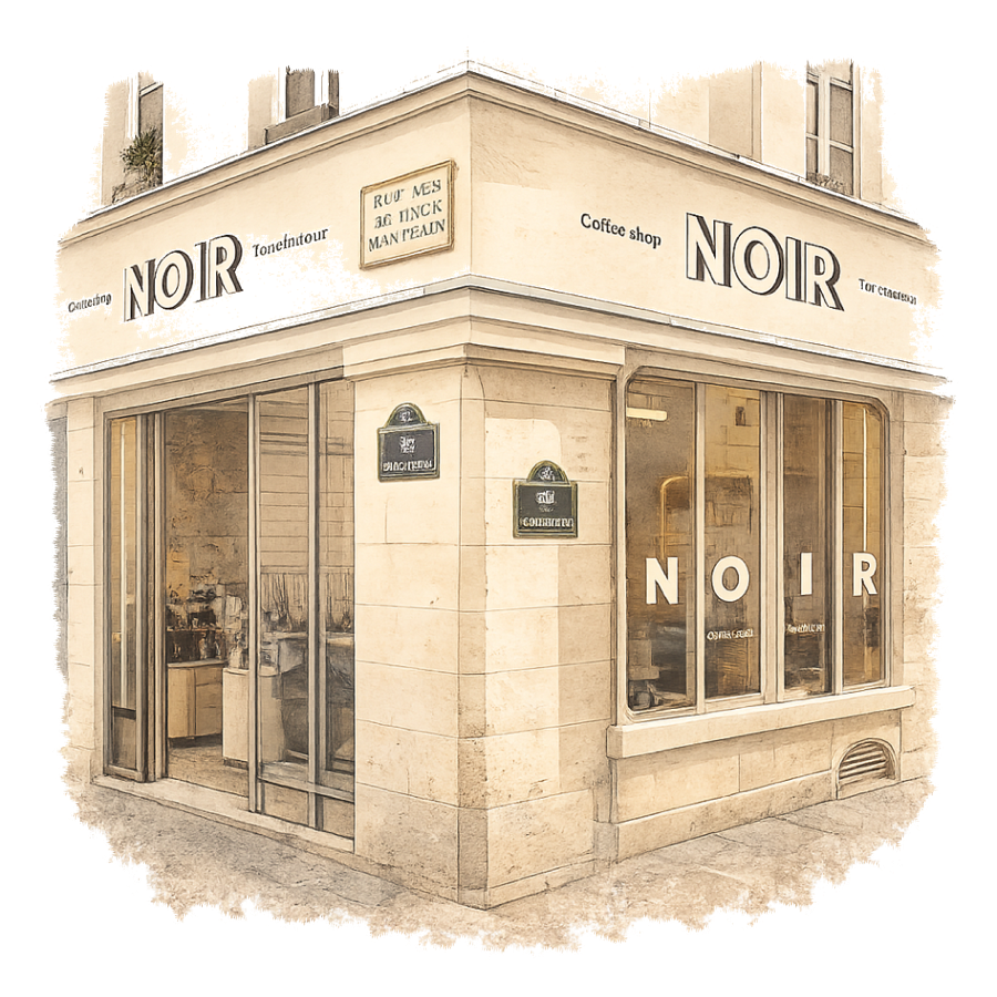 Noir Coffee Shop in Paris