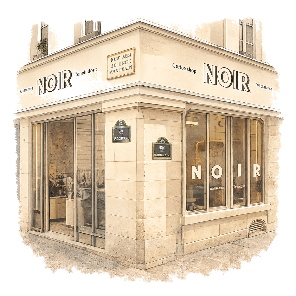 Noir Coffee Shop in Paris