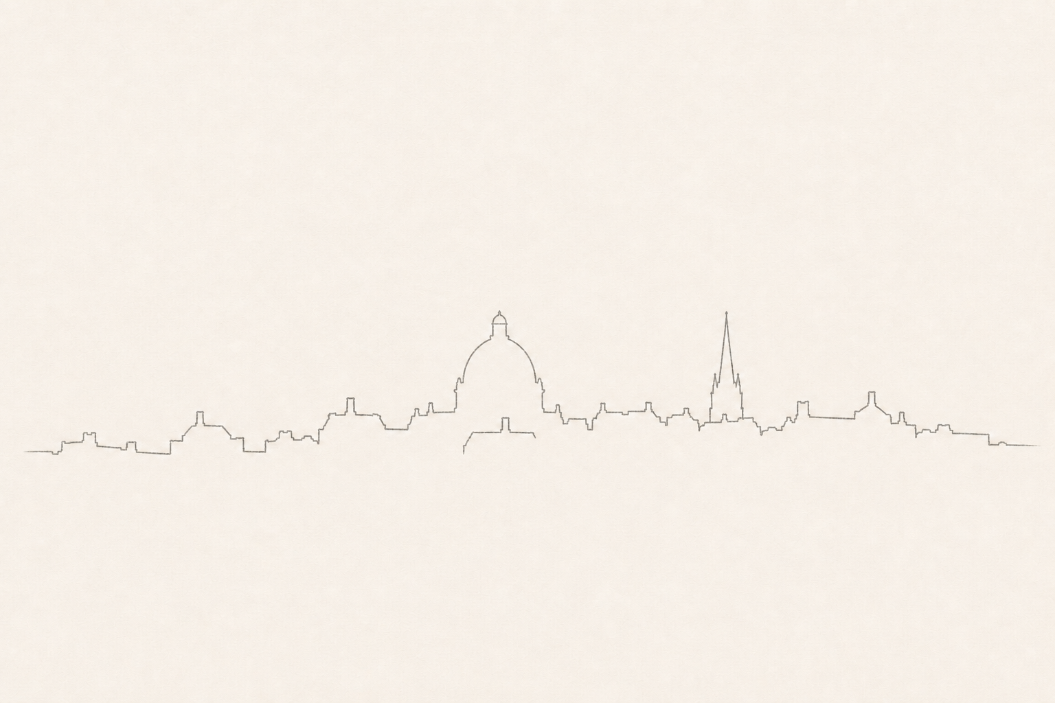 Minimal pencil outline of Oxford