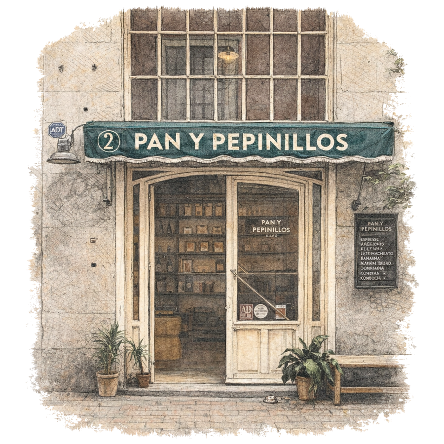 Pan y Pepinillos Café in Madrid