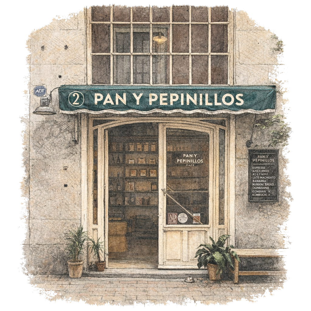 Pan y Pepinillos Café in Madrid