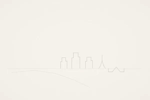 Minimal pencil outline of Perth