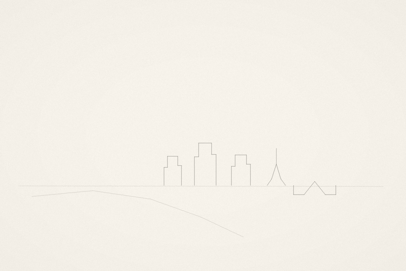 Minimal pencil outline of Perth