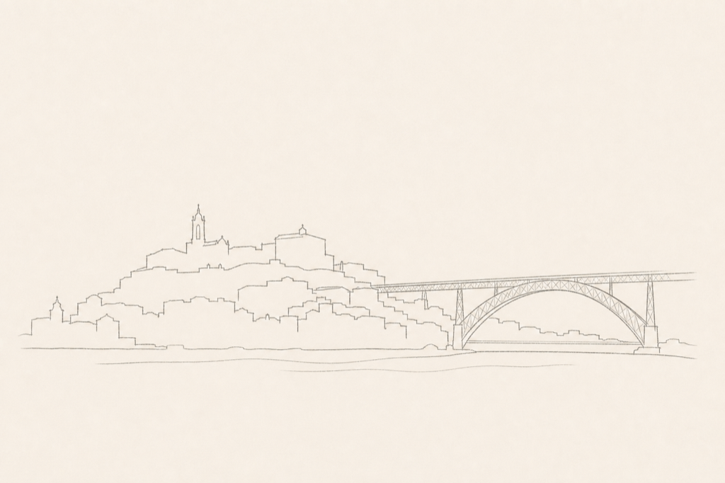 Minimal pencil outline of Porto