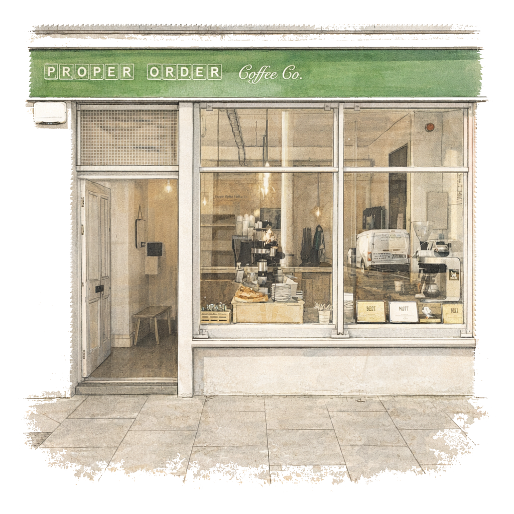 Proper Order Coffee Co illustration