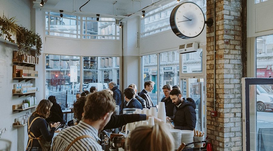 Rosslyn Coffee bar with bright interior