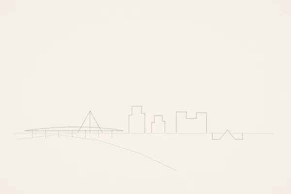 Minimal pencil outline of Rotterdam