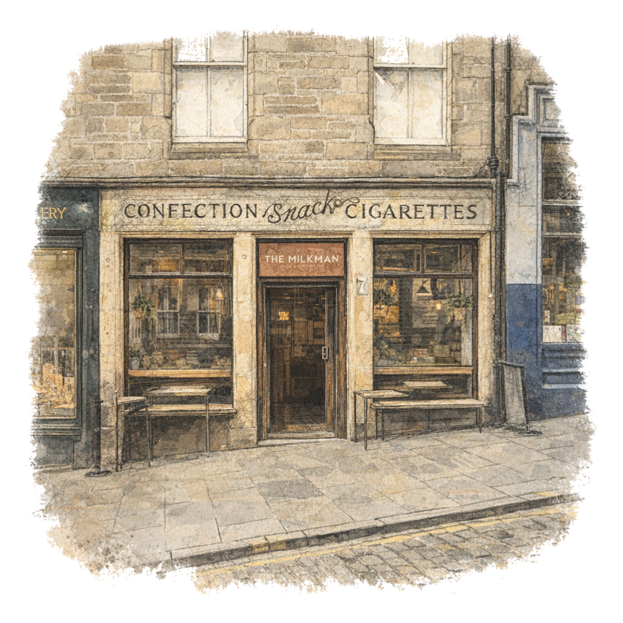 The Milkman on Cockburn Street in Edinburgh