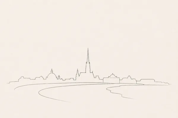Minimal pencil outline of Vienna